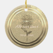 金ゴールドホリデーシーズンヴィベ セラミックオーナメント (裏面)