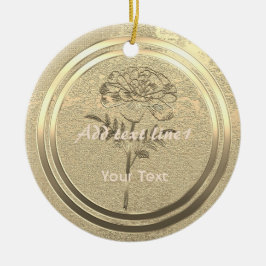 金ゴールドホリデーシーズンヴィベ セラミックオーナメント
