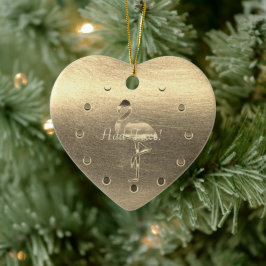 金ゴールドホリデーシーズンヴィベ セラミックオーナメント