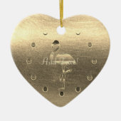 金ゴールドホリデーシーズンヴィベ セラミックオーナメント (正面)