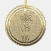 金ゴールドホリデーシーズンヴィベ セラミックオーナメント (正面)