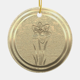 金ゴールドホリデーシーズンヴィベ セラミックオーナメント