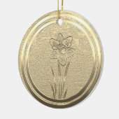 金ゴールドホリデーシーズンヴィベ セラミックオーナメント (左)