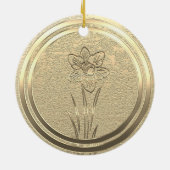 金ゴールドホリデーシーズンヴィベ セラミックオーナメント (裏面)