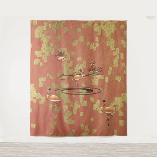 金ゴールドホリデーシーズンヴィベ タペストリー (正面)