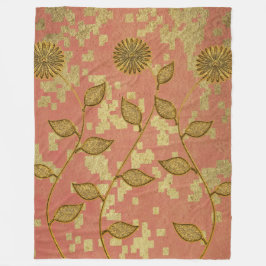 金ゴールドホリデーシーズンヴィベ フリースブランケット