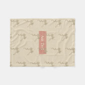 金ゴールドホリデーシーズンヴィベ フリースブランケット (正面(横))