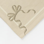 金ゴールドホリデーシーズンヴィベ フリースブランケット (角)