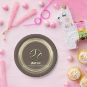 金ゴールドホリデーシーズンヴィベ ペーパープレート (パーティー)