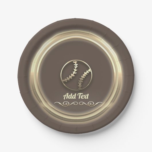 金ゴールドホリデーシーズンヴィベ ペーパープレート (正面)