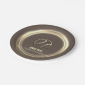 金ゴールドホリデーシーズンヴィベ ペーパープレート (アングル)