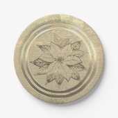金ゴールドホリデーシーズンヴィベ ペーパープレート (正面)