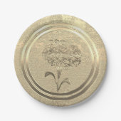 金ゴールドホリデーシーズンヴィベ ペーパープレート (正面)