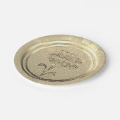 金ゴールドホリデーシーズンヴィベ ペーパープレート (アングル)