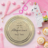 金ゴールドホリデーシーズンヴィベ ペーパープレート (パーティー)