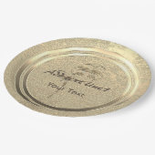 金ゴールドホリデーシーズンヴィベ ペーパープレート (アングル)