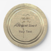 金ゴールドホリデーシーズンヴィベ ペーパープレート (正面)