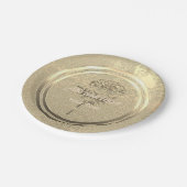 金ゴールドホリデーシーズンヴィベ ペーパープレート (アングル)