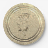 金ゴールドホリデーシーズンヴィベ ペーパープレート (正面)