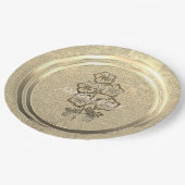 金ゴールドホリデーシーズンヴィベ ペーパープレート (アングル)