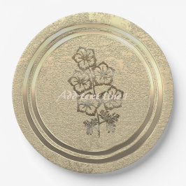 金ゴールドホリデーシーズンヴィベ ペーパープレート