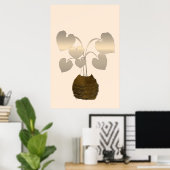 金ゴールドホリデーシーズンヴィベ ポスター (ホームオフィス)