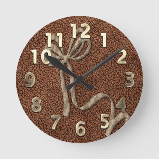 金ゴールドホリデーシーズンヴィベ ラウンド壁時計 (正面)