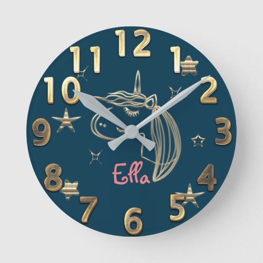 金ゴールドホリデーシーズンヴィベ ラウンド壁時計 (正面)