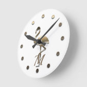 金ゴールドホリデーシーズンヴィベ ラウンド壁時計 (傾斜)