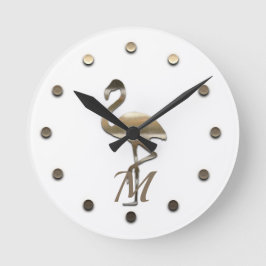 金ゴールドホリデーシーズンヴィベ ラウンド壁時計