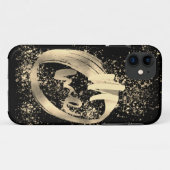 金ゴールドホリデーシーズンヴィベ Case-Mate iPhoneケース (裏面(横))