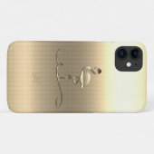 金ゴールドホリデーシーズンヴィベ Case-Mate iPhoneケース (裏面(横))