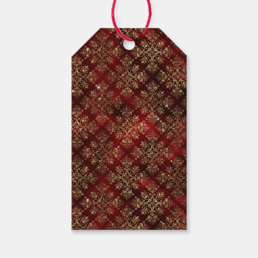 金ゴールドホリデースパークルダエレガントマスク ギフトタグ (正面)