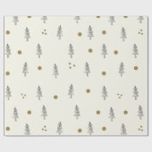 金ゴールドホリデーパターエレガントンシッククラシッククリスマス ラッピングペーパー (フラット)