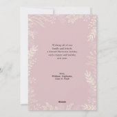 金ゴールドホリデーボタニカルオンレッド2フォトクリスマス シーズンカード (裏面)