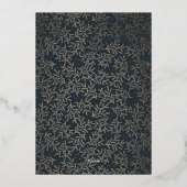 金ゴールドホリーのクリスマスフォト 箔シーズンカード (裏面)