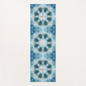 金ゴールドホリークロススポットライトかわいらし、ブルーウォーター色 ヨガマット (正面)