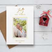 金ゴールドホリーミニマリストシックなクリスマスフォトファミリー