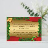 金ゴールドホリー離れズベルクリスマスホリデイRSVP 出欠カード (スタンド正面)