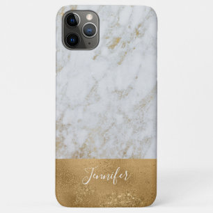 金ゴールドホワきらきら光るイトラグジュアリスパークル大理石 iPhone 11 PRO MAXケース
