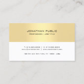 金ゴールドホワイトアポイントメントリマインダーテンプレート エレガント 予約カード (裏面)