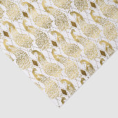 金ゴールドホワイトアートデコール孔雀パターンパーティー組織 薄葉紙 (詳細)