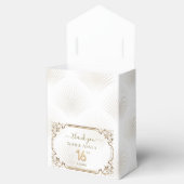 金ゴールドホワイトアールデコスウィート16誕生日 フェイバーボックス (オープン)