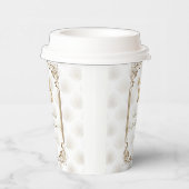 金ゴールドホワイトアールデコスウィート16誕生日 紙コップ (右)