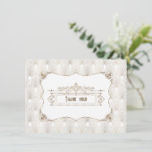 金ゴールドホワイトアールデコ素晴らしギャツビー1920sありがとう サンキューカード (スタンド正面)