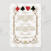 金ゴールドホワイトアールデコ結婚カジノアコモデーション エンクロージャーカード (正面)