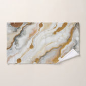 金ゴールドホワイトウェーブスバスタオル バスタオルセット (ハンドタオル)