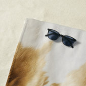 金ゴールドホワイトウエスタンコウィド ビーチタオル (インサイチュ)