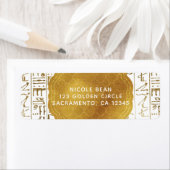 金ゴールドホワイトエジプトアイグラスモダンズ結婚ズ ラベル (インサイチュ)