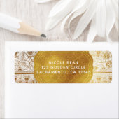 金ゴールドホワイトエジプトアイグラスモダンズ結婚ズ ラベル (インサイチュ)